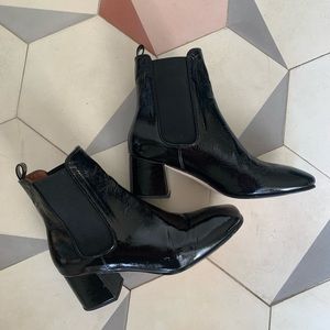 Brand new never worn patent leather ankle boots from No 6 store